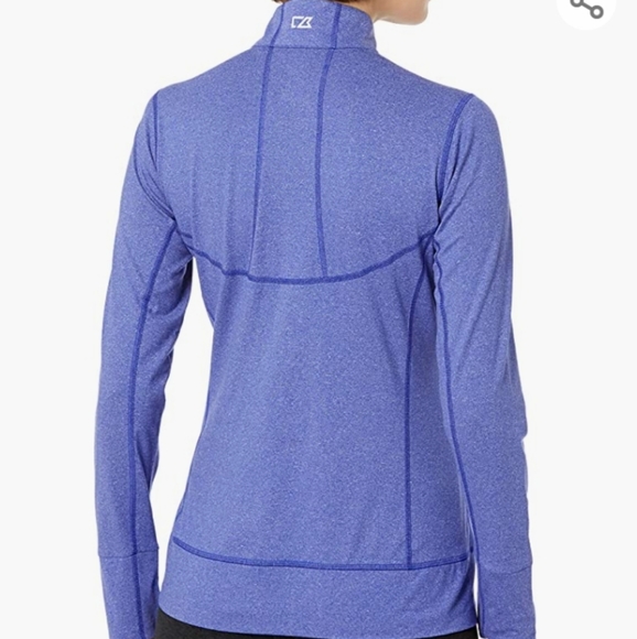 CUTTER & BUCK CB DRYTEC TOP SPIN BLUE FULL ZIP JACKET NWT SIZE LARGE - Picture 2 of 16